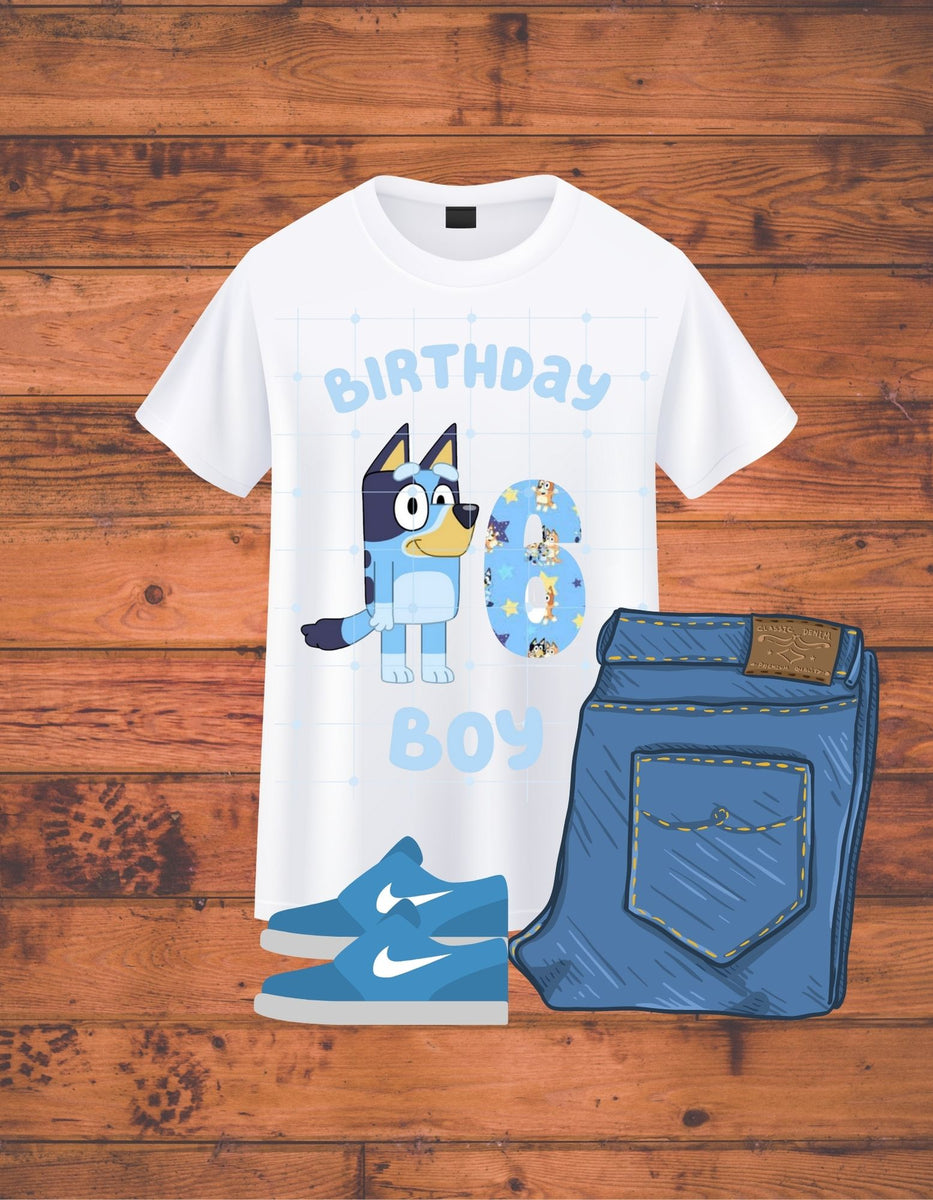 Bluey Inspired Birthday Girl Shirt, Bluey Themed Shirt