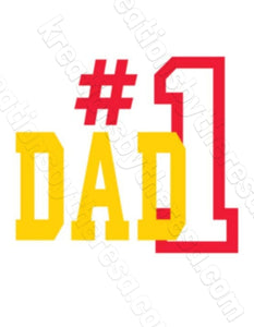 #1 Dad | Printable Transfer For Diy Shirt