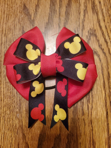 Mickey Mouse Inspired Hair Bow/Hair Accessory