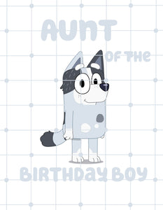 Bluey Inspired Aunt and Uncle | Birthday Family Shirts| Printable Iron On Transfers For Diy Shirt