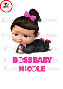 Inspired By Boss Baby | Caucasian American Brunette | Laying Down | Printable Iron On Transfer