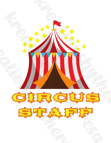Circus Inspired | Circus Staff | Printable Transfer For Diy Shirts