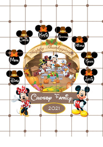 Mickey and Minnie's Thanksgiving Family Design