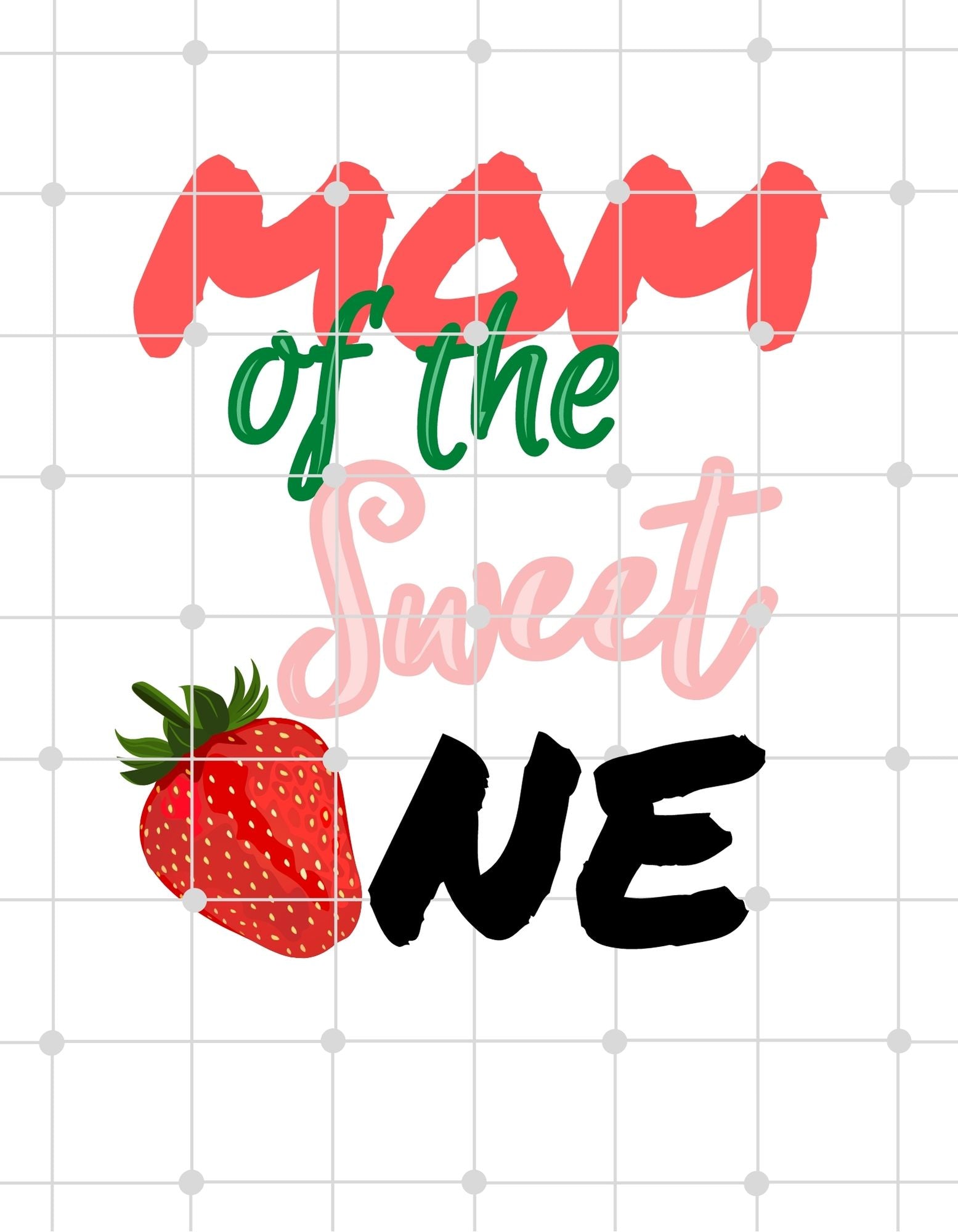 Strawberry Sweet One | Printable Iron On Transfer | Diy Shirt | 3 Transfers