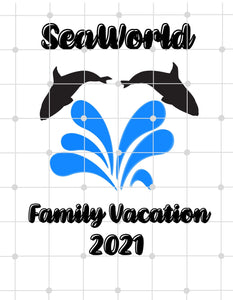 Seaworld Inspired | Family Vacation 2021 | Printable Iron On Transfer