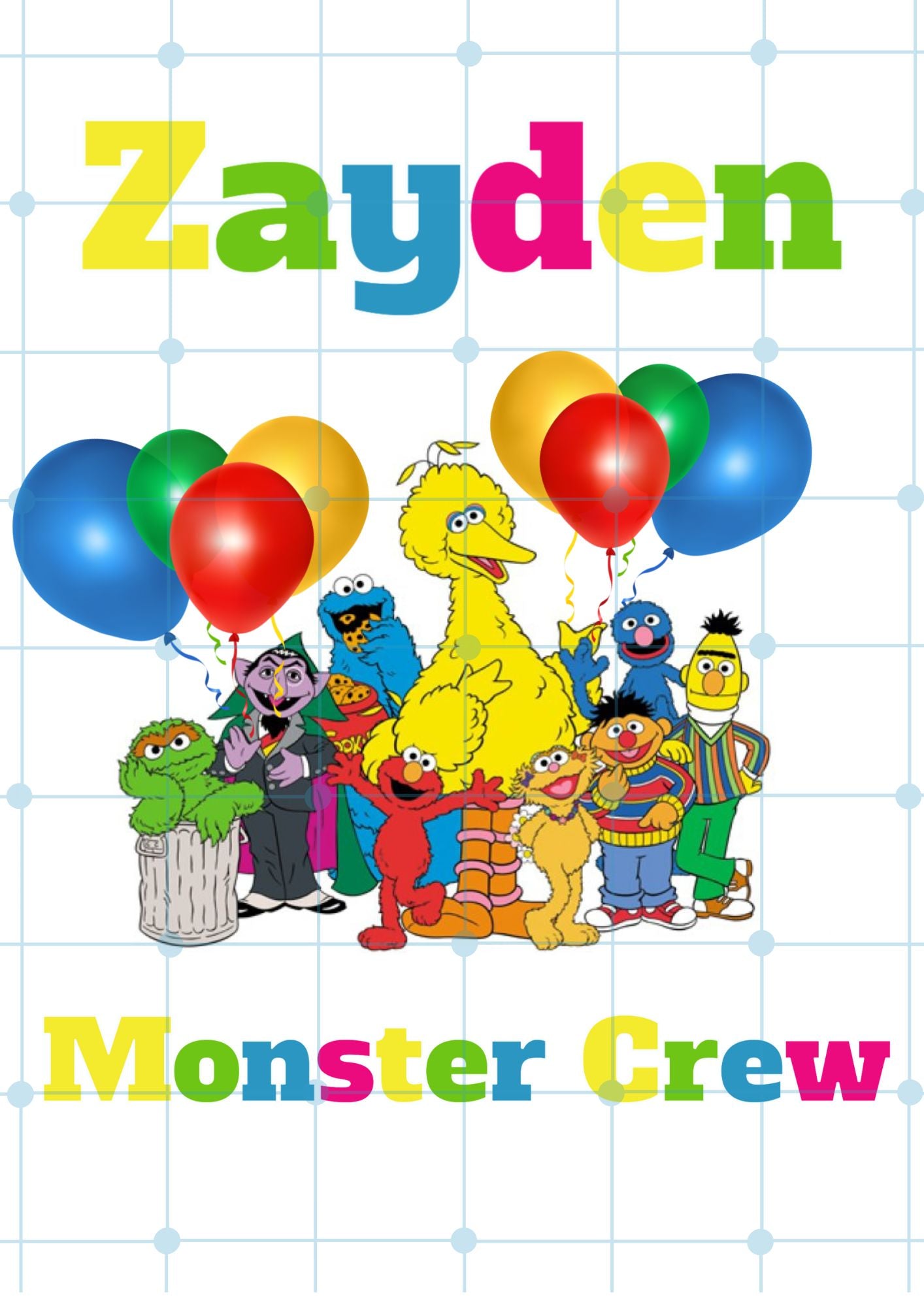 Sesame Street| Birthday Boy| Monster Crew| Birthday Shirt