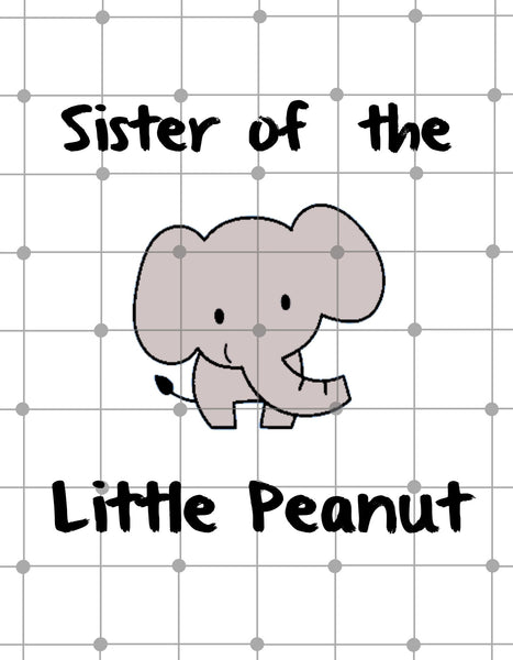 Baby Elephant | Family Of The Little Peanut | Printable iron On Transfer