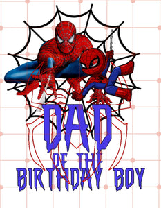 Spiderman Family Birthday Shirts| Mom and Dad| Printable Transfers For Diy Shirts