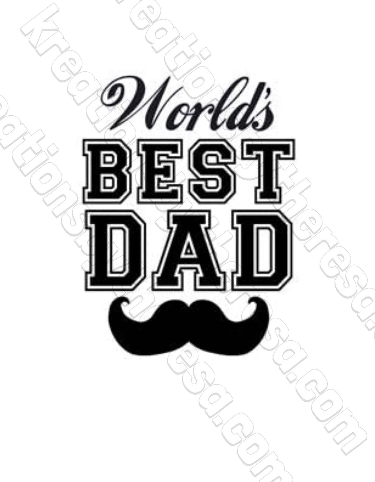 World's Best Dad | Printable Transfer For Diy